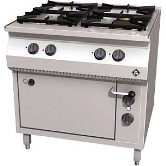 MKN 4-flame gas stove with electric oven, HotLine, 1363403