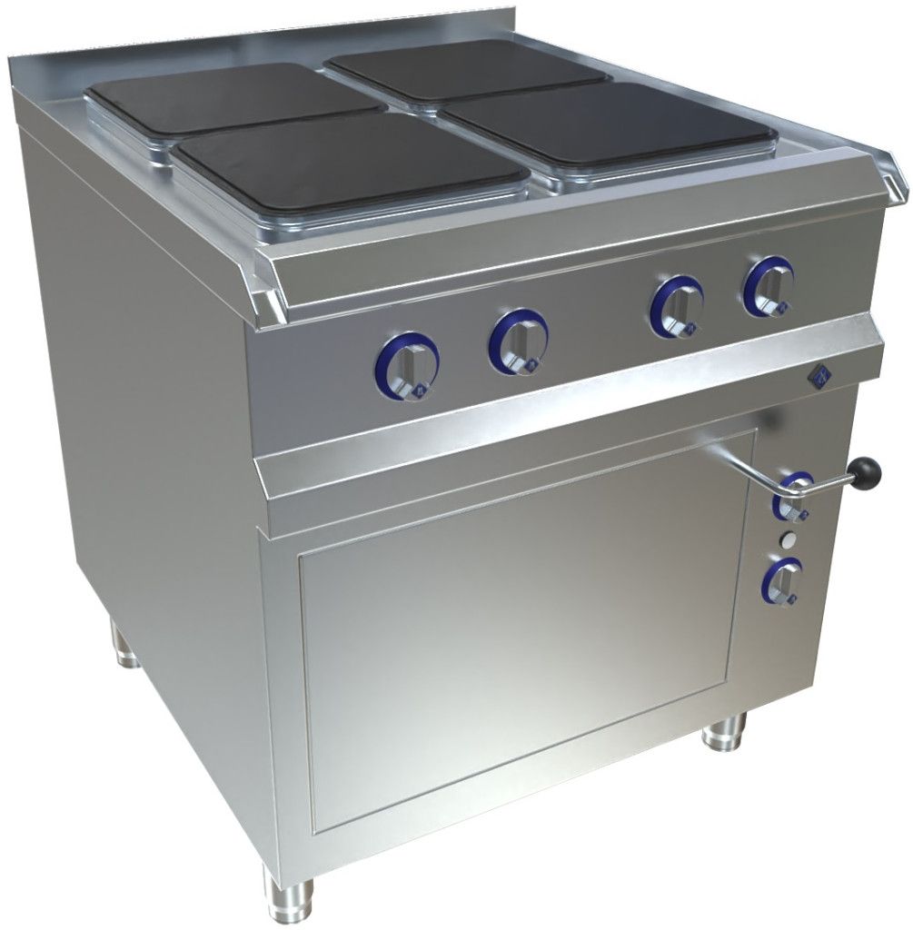 MKN 4-plaats elektrisch fornuis met oven, 8EHEP084XLEB MaxPower