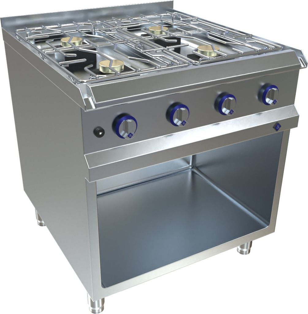 MKN 4-Flammen-Gaskochfeld 19,6 kW, 4 Brenner