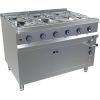 Cucina a gas MKN a 6 fuochi da 36,4 kW con forno elettrico da 5,4 kW, 6 fuochi ad alta potenza