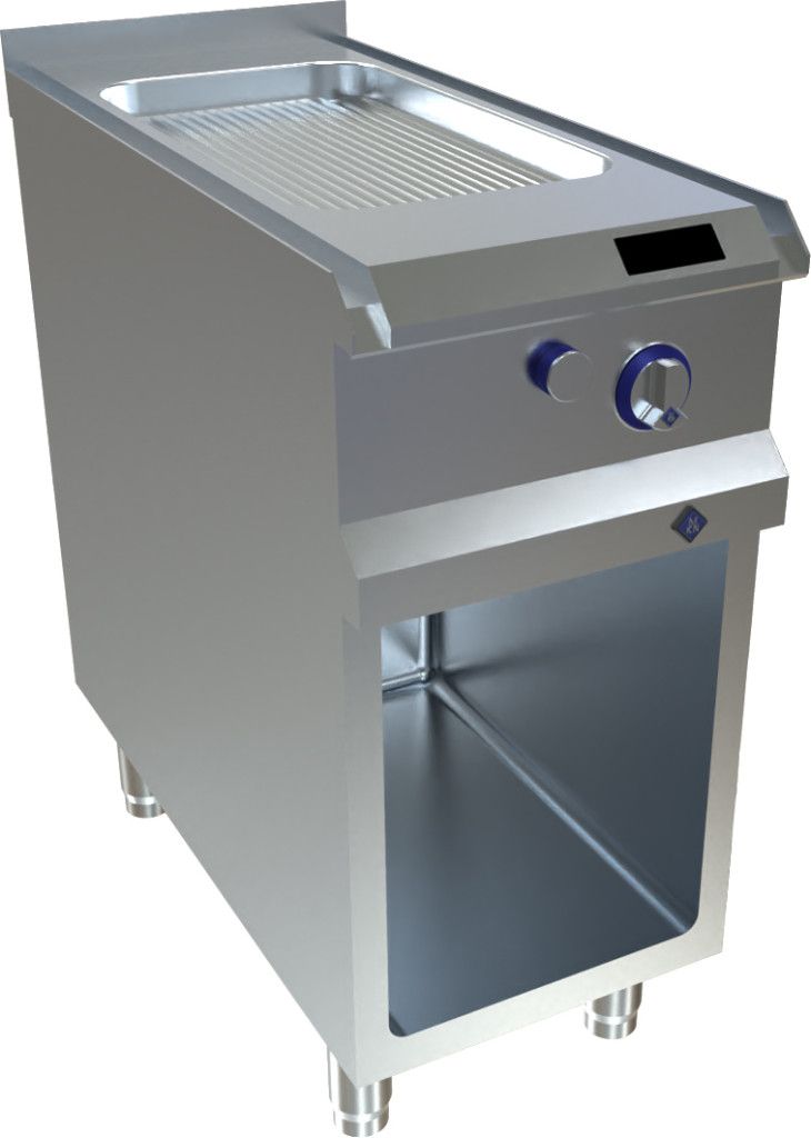 MKN elektrische bakplaat geribbeld, hittebestendig staal, 5,8 kW