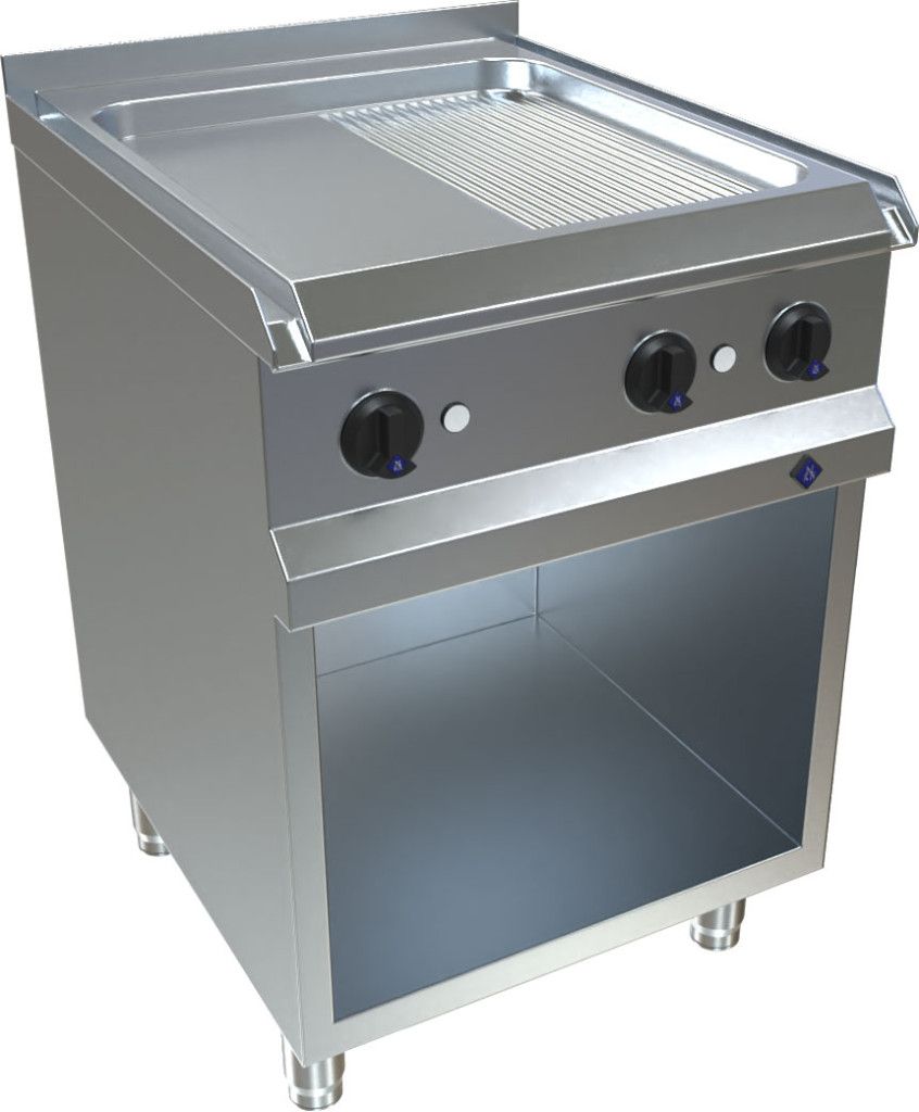 MKN elektrische bakplaat half geribbeld | staal | 7,2 kW