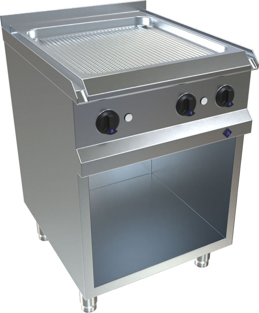 MKN elektrische bakplaat geribbeld | staal | 7,2 kW