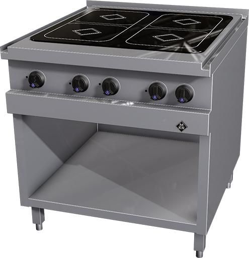 MKN 4-zones keramische kooktafel - staand model 2023405