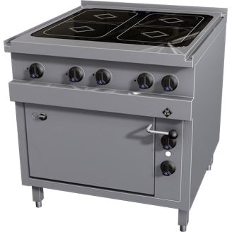 MKN kermisch fornuis met oven, 4 zones, 850-serie, type 2023406