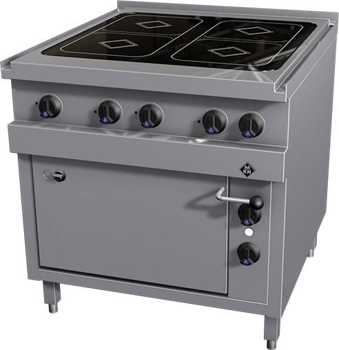 MKN kermisch fornuis met oven, 4 zones, 850-serie, type 2023406