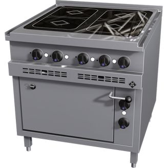 MKN inductie fornuis met 2/1 GN elektrische oven, 4 zones - 850-serie