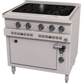 MKN 4-zones inductie fornuis met elektrische oven, 10013250