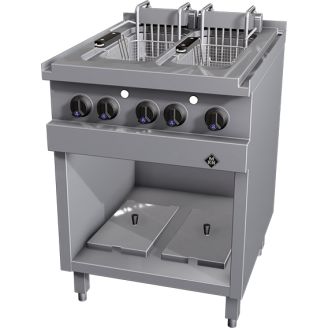 MKN elektrische friteuse LONDON II met mandenlift en timer, 2120325A