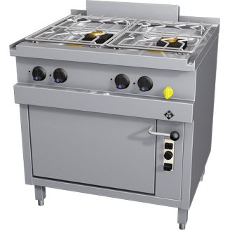 MKN 4-vlams gas fornuis met gas oven, 700-serie, 2163404