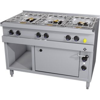 MKN 6-vlams gas fornuis met elektrische oven, 700-serie, 2163406