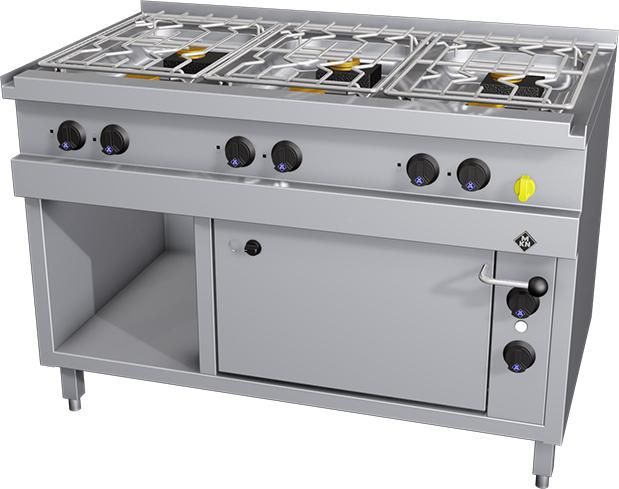 stok Vermelden Blaze MKN 6-vlams gas fornuis met elektrische oven, 700-serie, 2163406