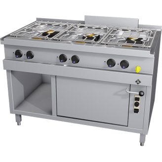 MKN 6-vlams gas fornuis met gas oven, 700-serie, 2163407
