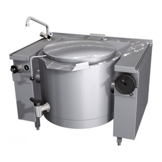 MKN kantelbare snelstoomketel 100 liter, handmatig kantelbaar